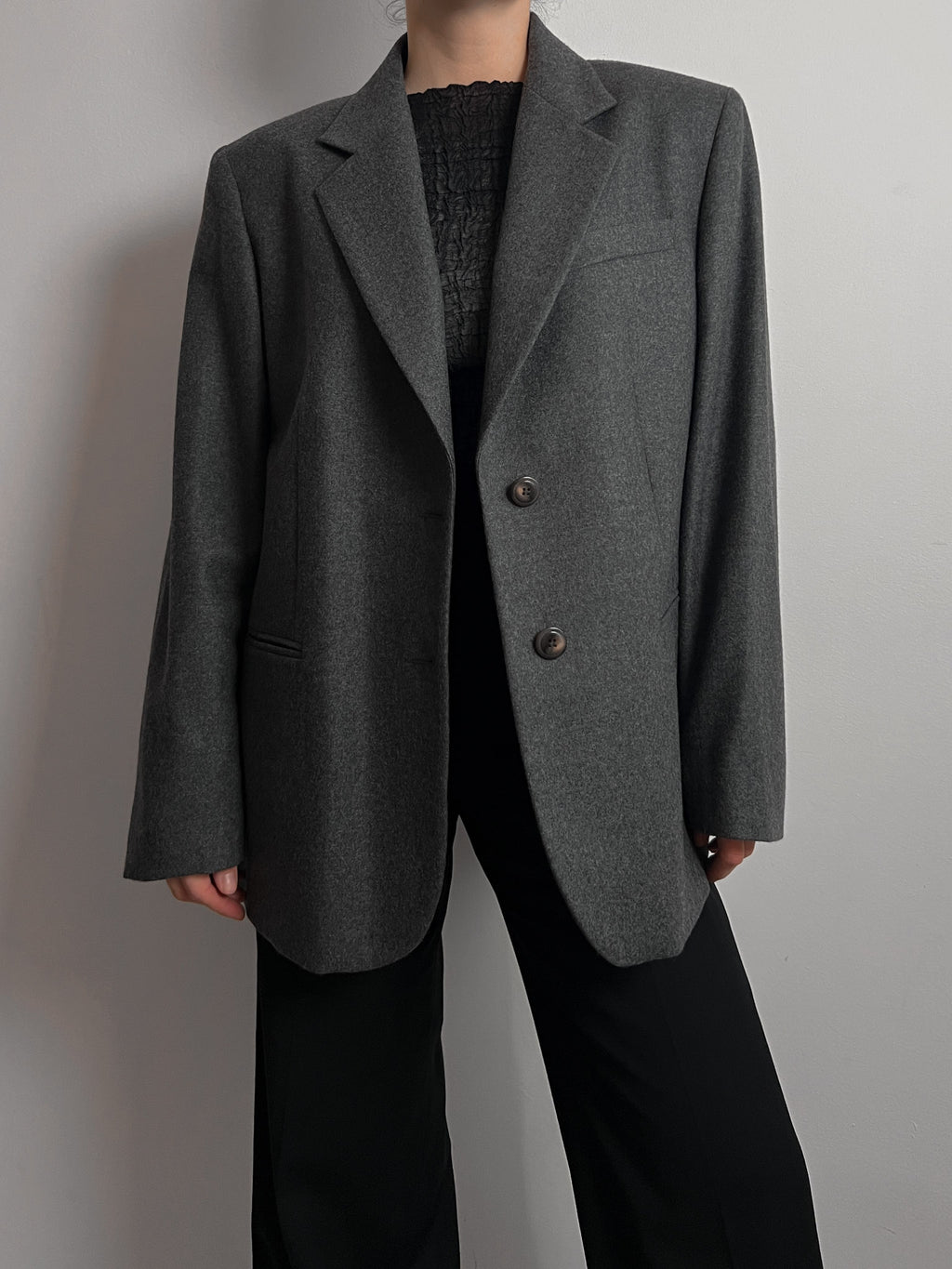 Pure virgin wool grey blazer