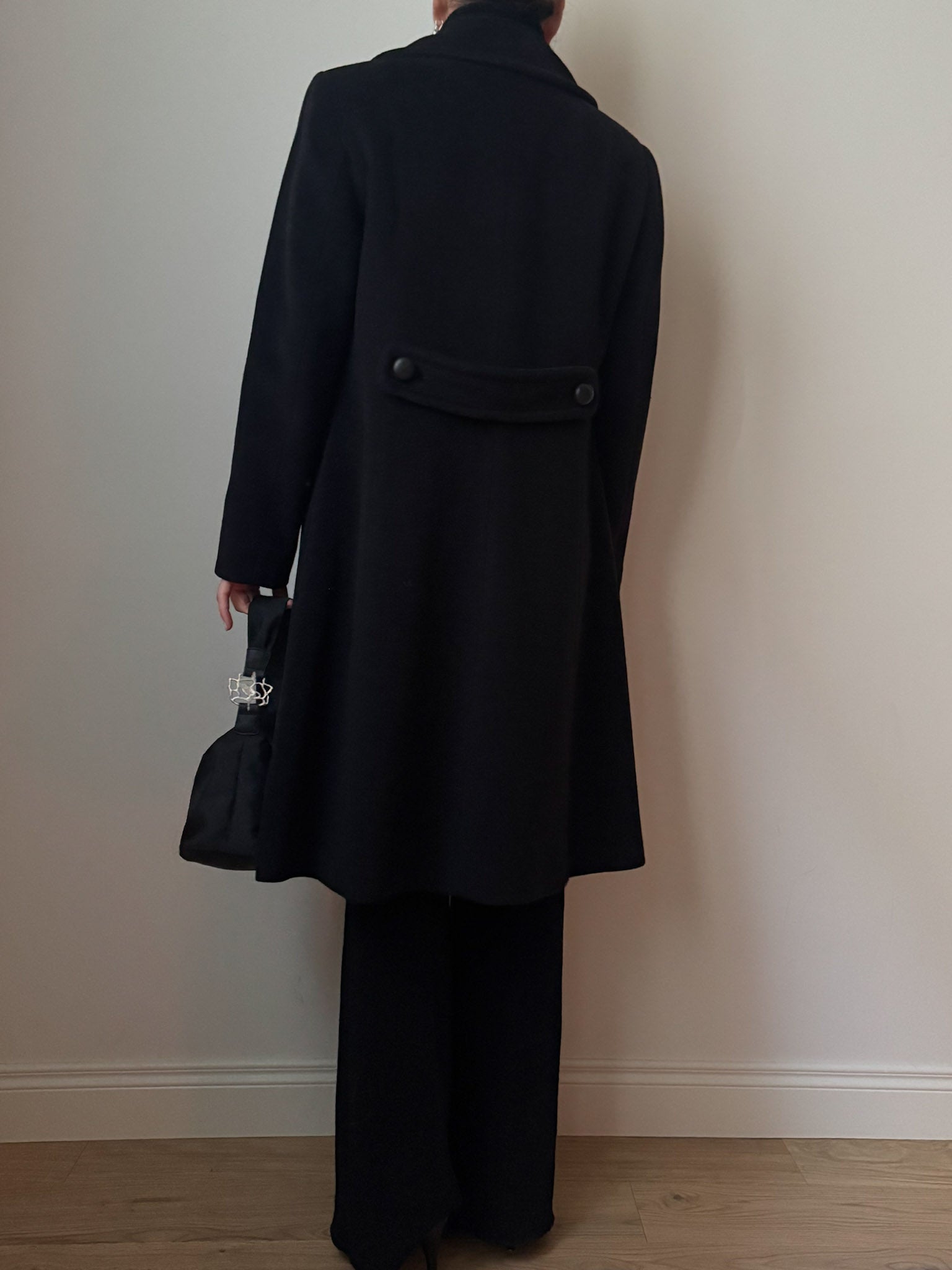 Cinzia Rocca pure wool black coat