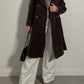 Marella wool, alpaca and mohair chocolate coat