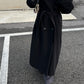 Max Mara wool and cashmere black coat