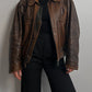 Genuine leather biker jacket