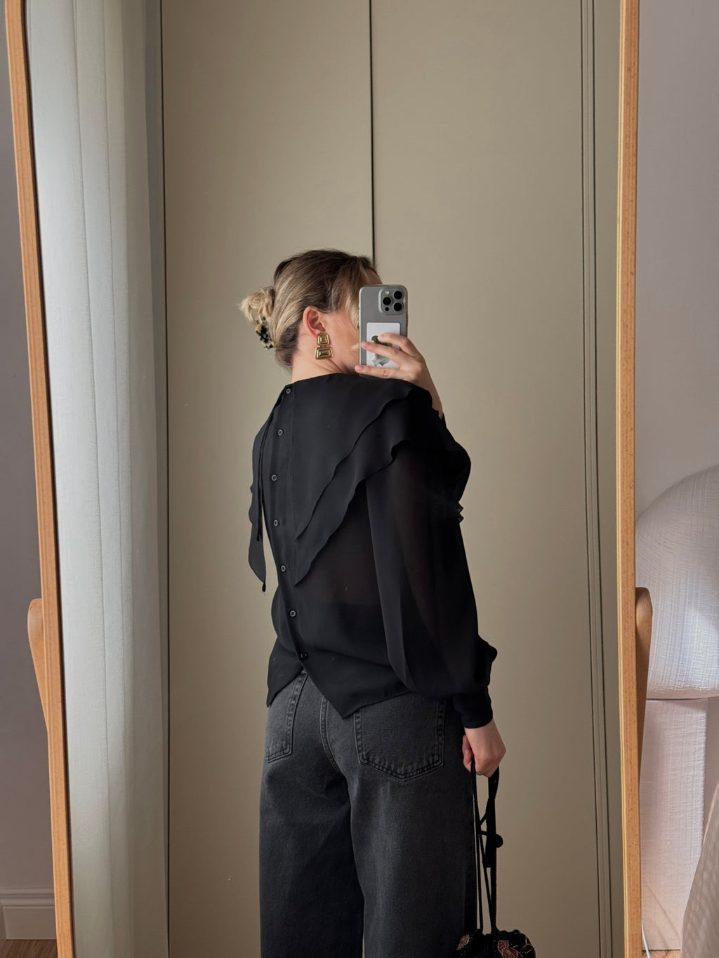 Made in France black blouse