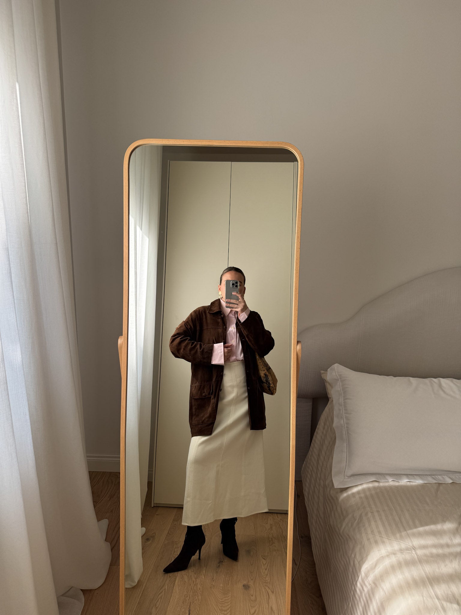 Real suede chocolate jacket