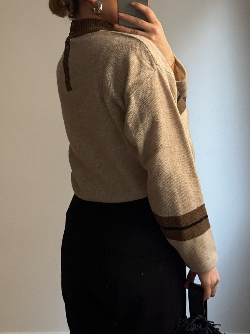 Lambswool and angora pull
