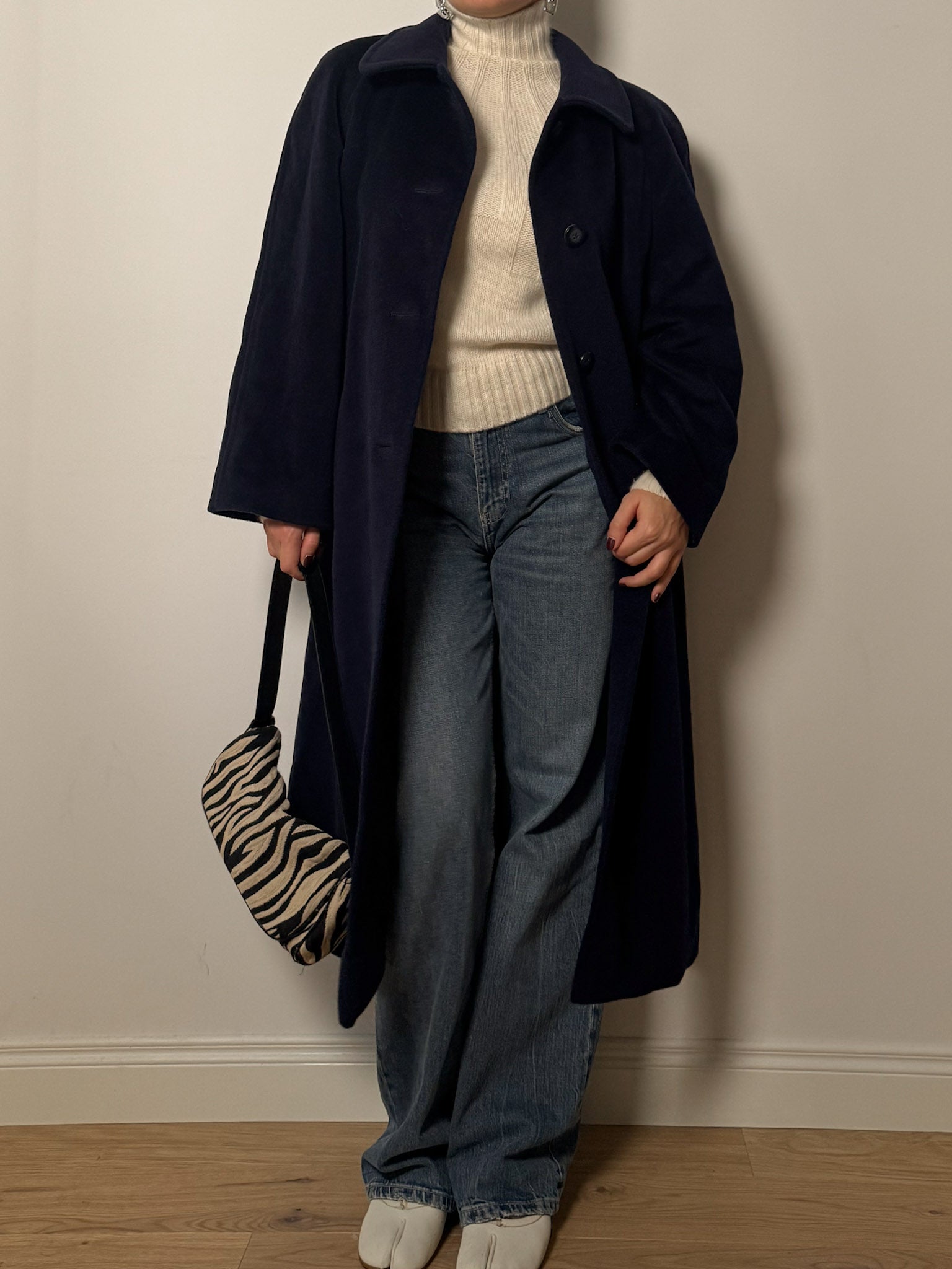 Piacenza pure wool blue coat