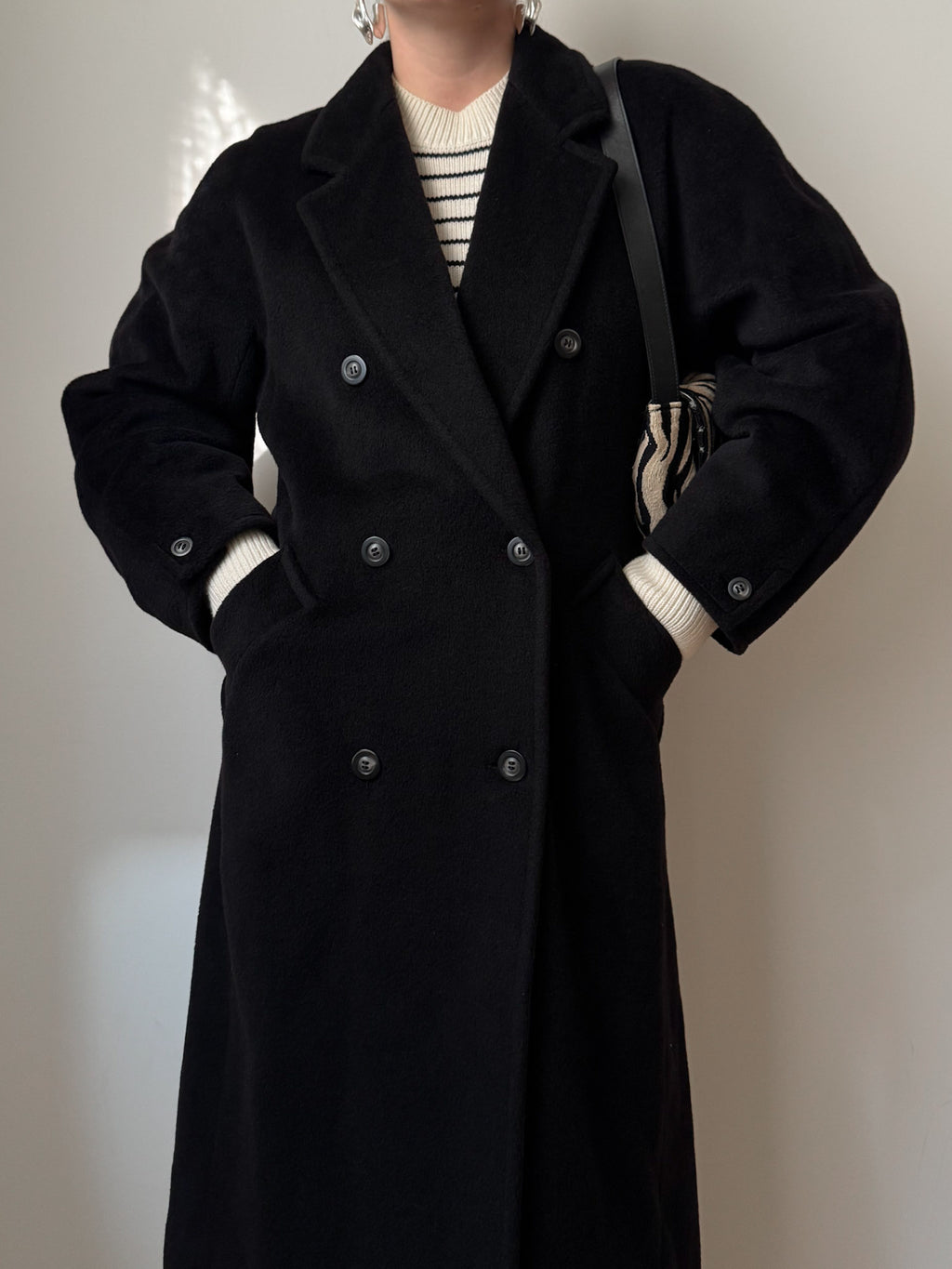 Max Mara 101801 black coat
