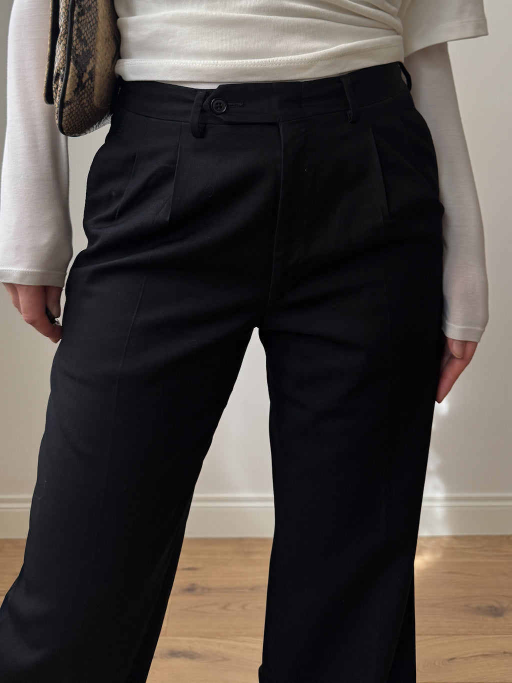 Pure wool black pants