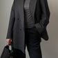 Pure wool grey doublebreast blazer