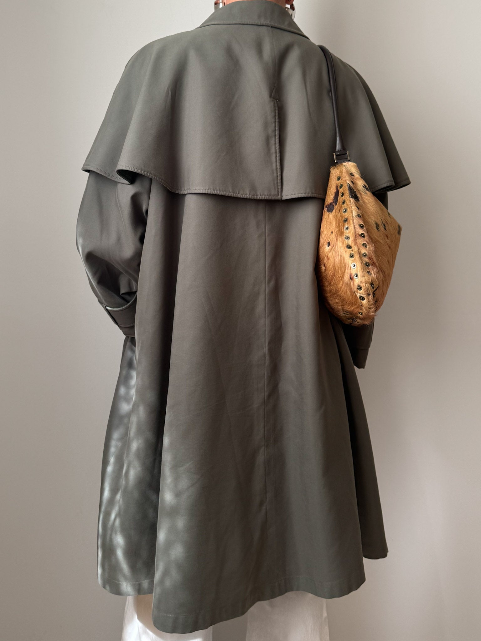 Olive trench coat