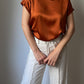 Pure silk orange top