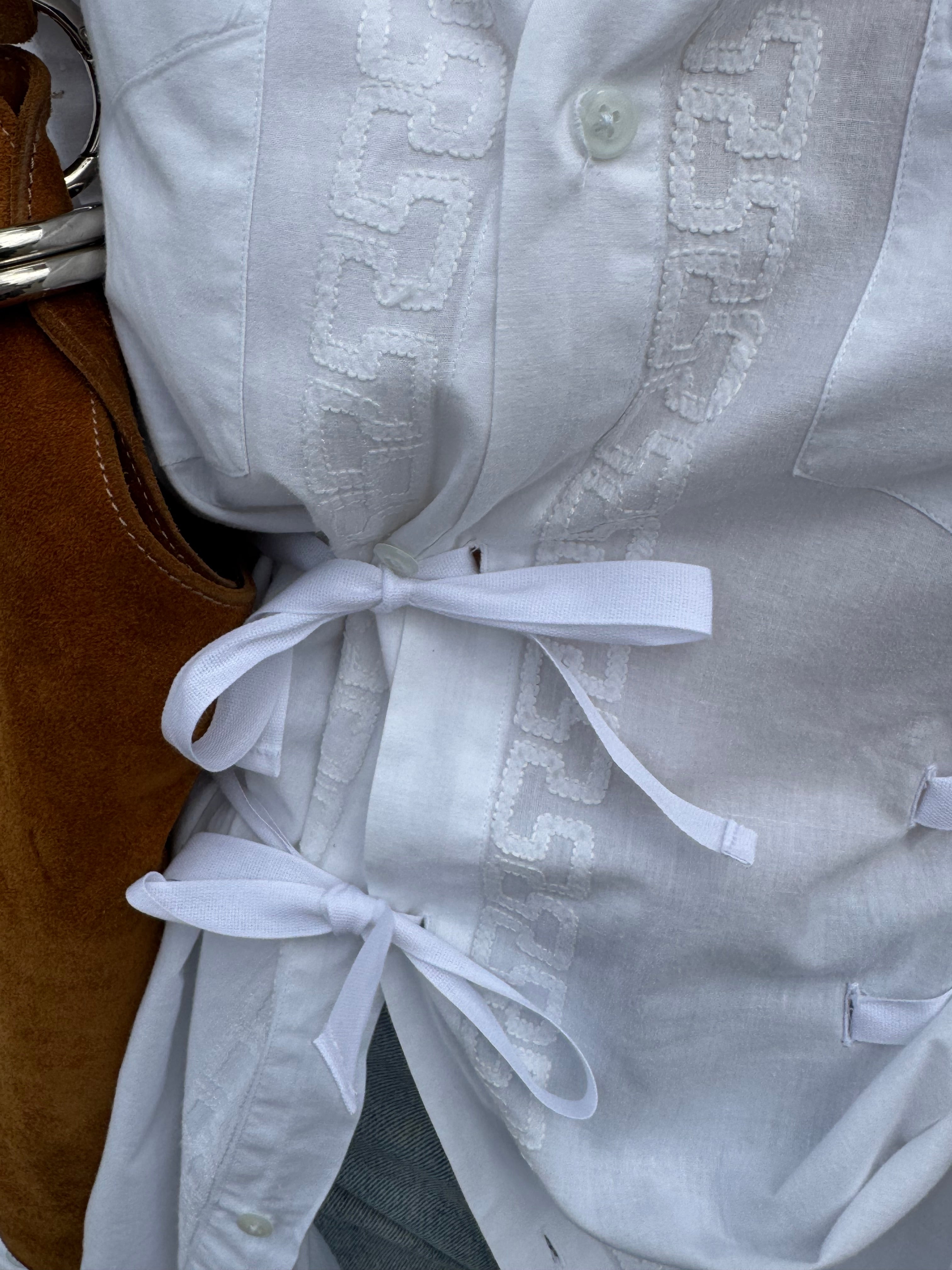 Isotta embroidered white cotton