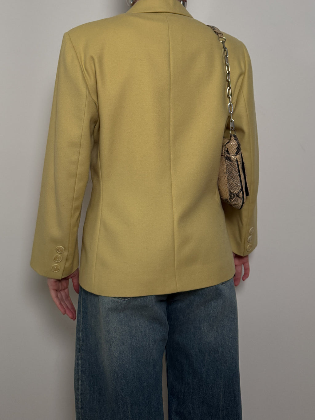 Pure virgin wool yellow blazer