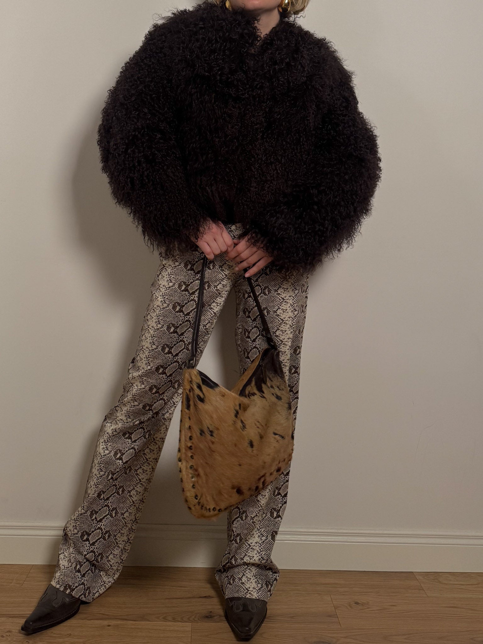 Mongolian café fur jacket