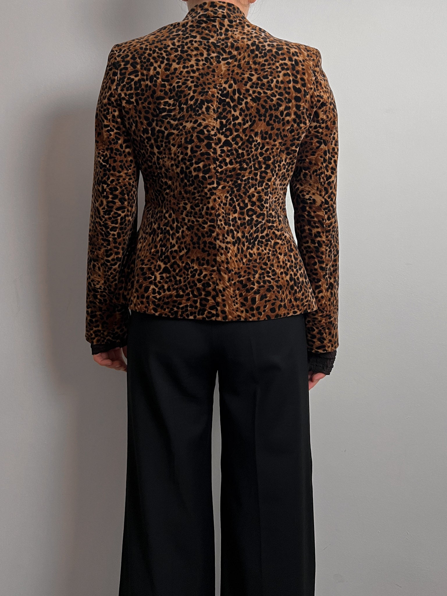 Velvet animalier blazer