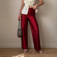 Pure silk red pants