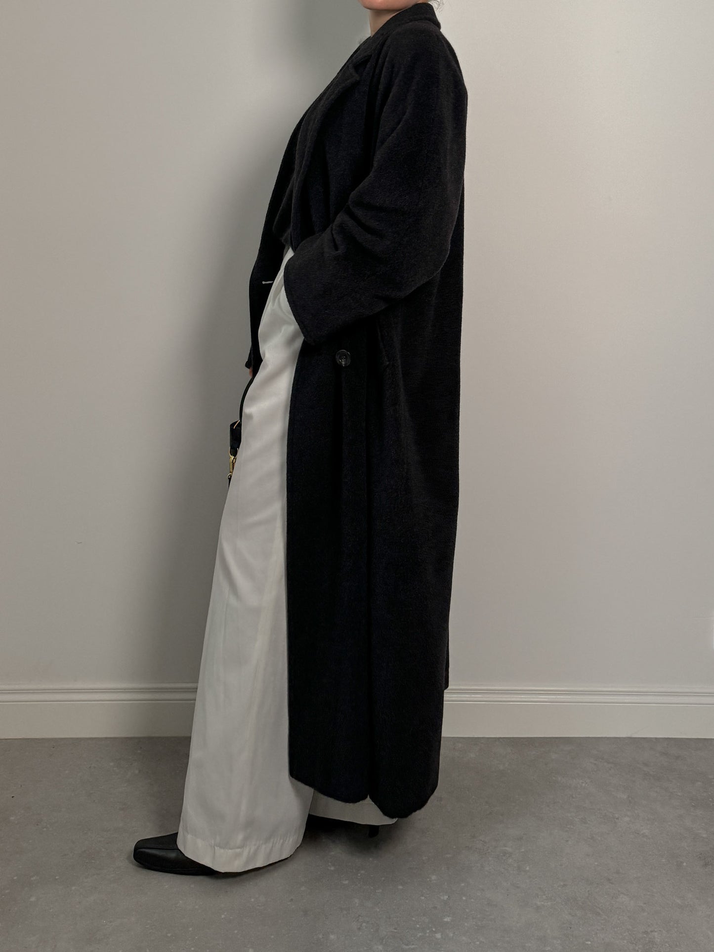 Persona wool and cashmere anthracite coat