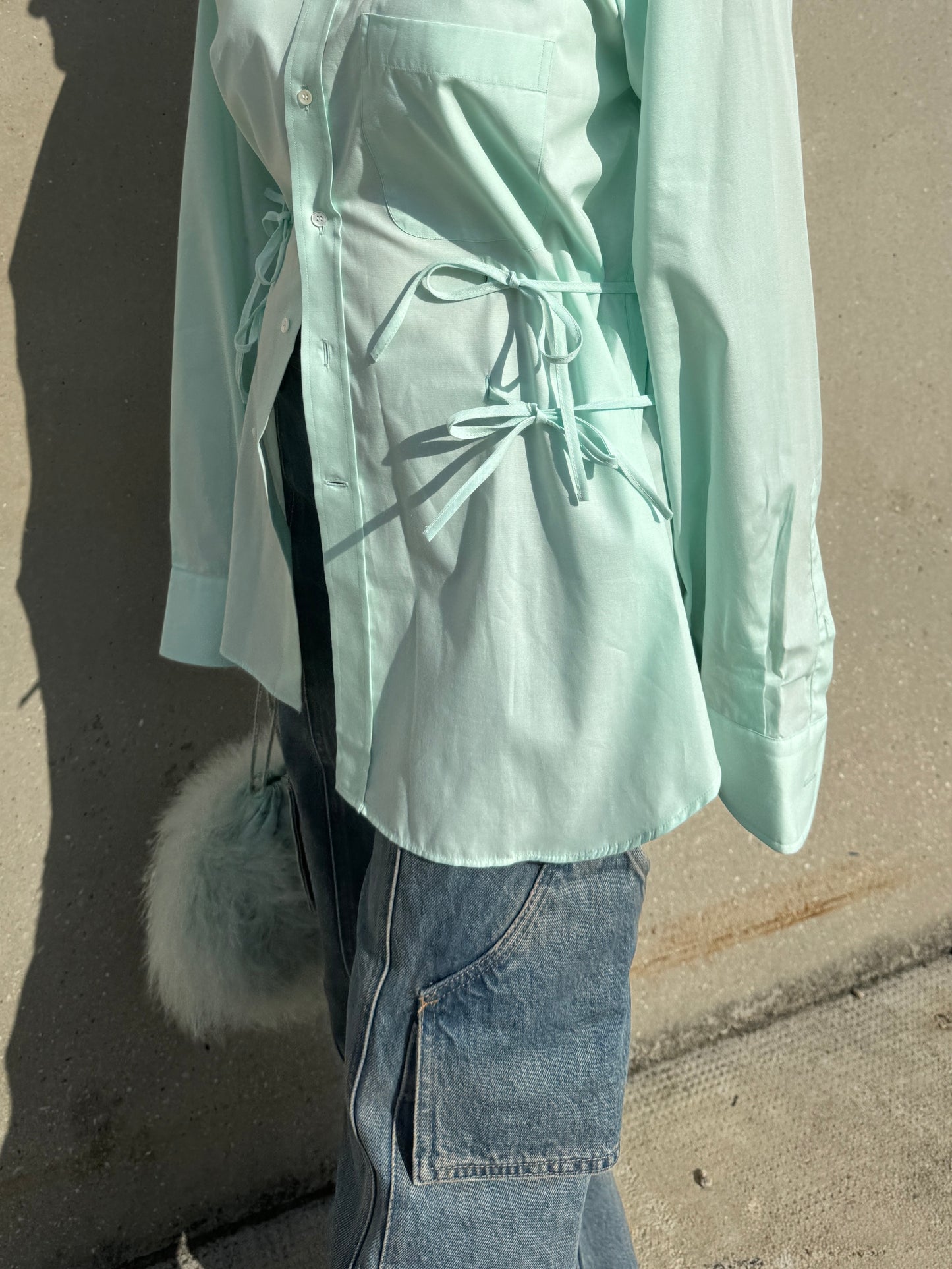 Isotta aqua green cotton