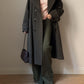 Wool and mohair olive coat