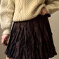 Froissé brown skirt