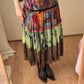 Flounced colorfull skirt