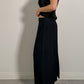 Viscose and virgin wool black skirt