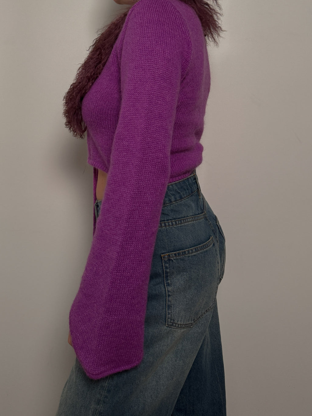 Angora and mohair mongolian top