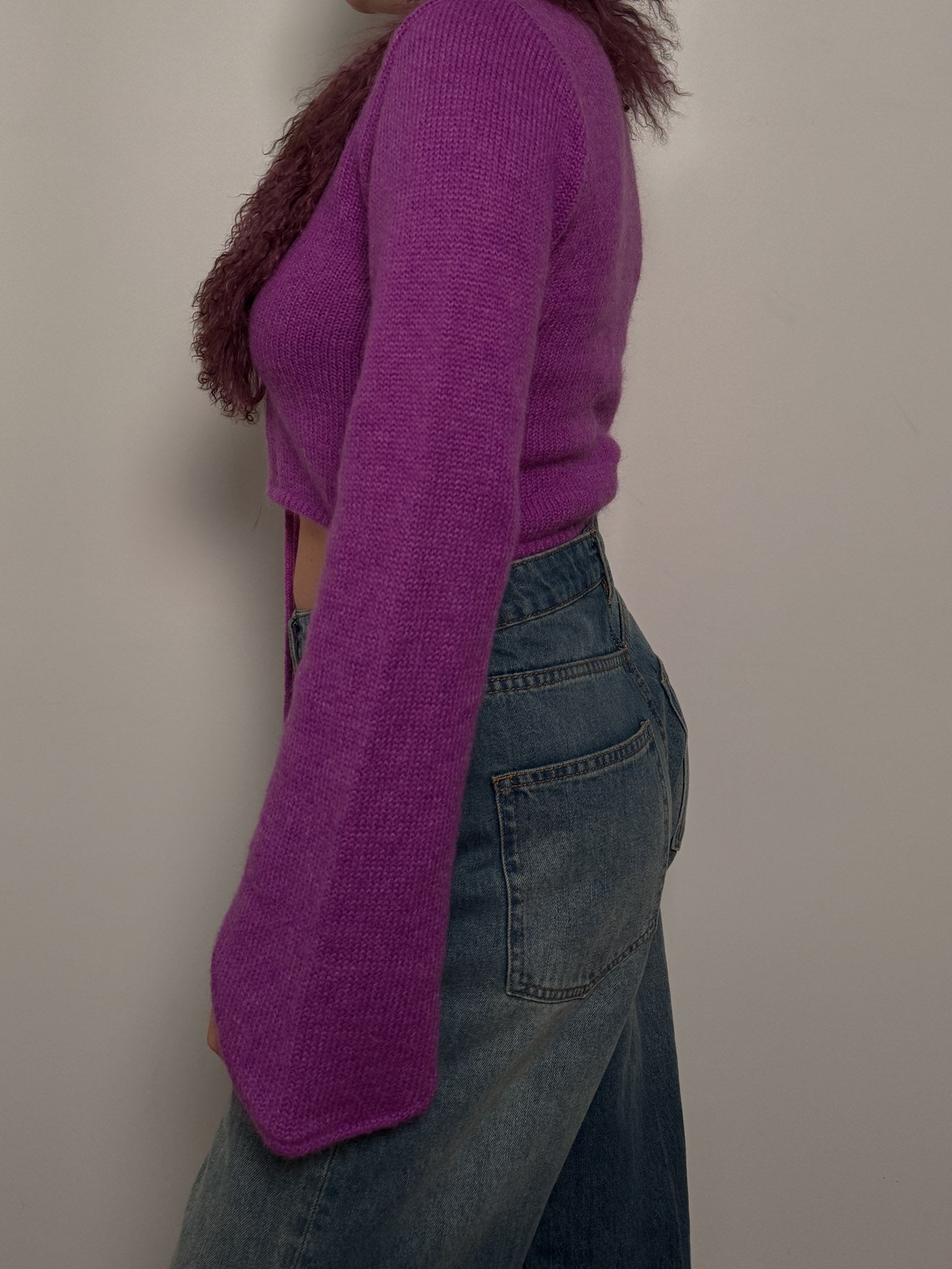 Angora and mohair mongolian top