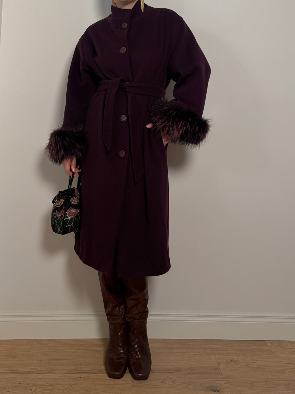 Luisa Spagnoli plum coat