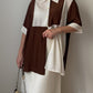 Silk blend ivory and chocolate shirt