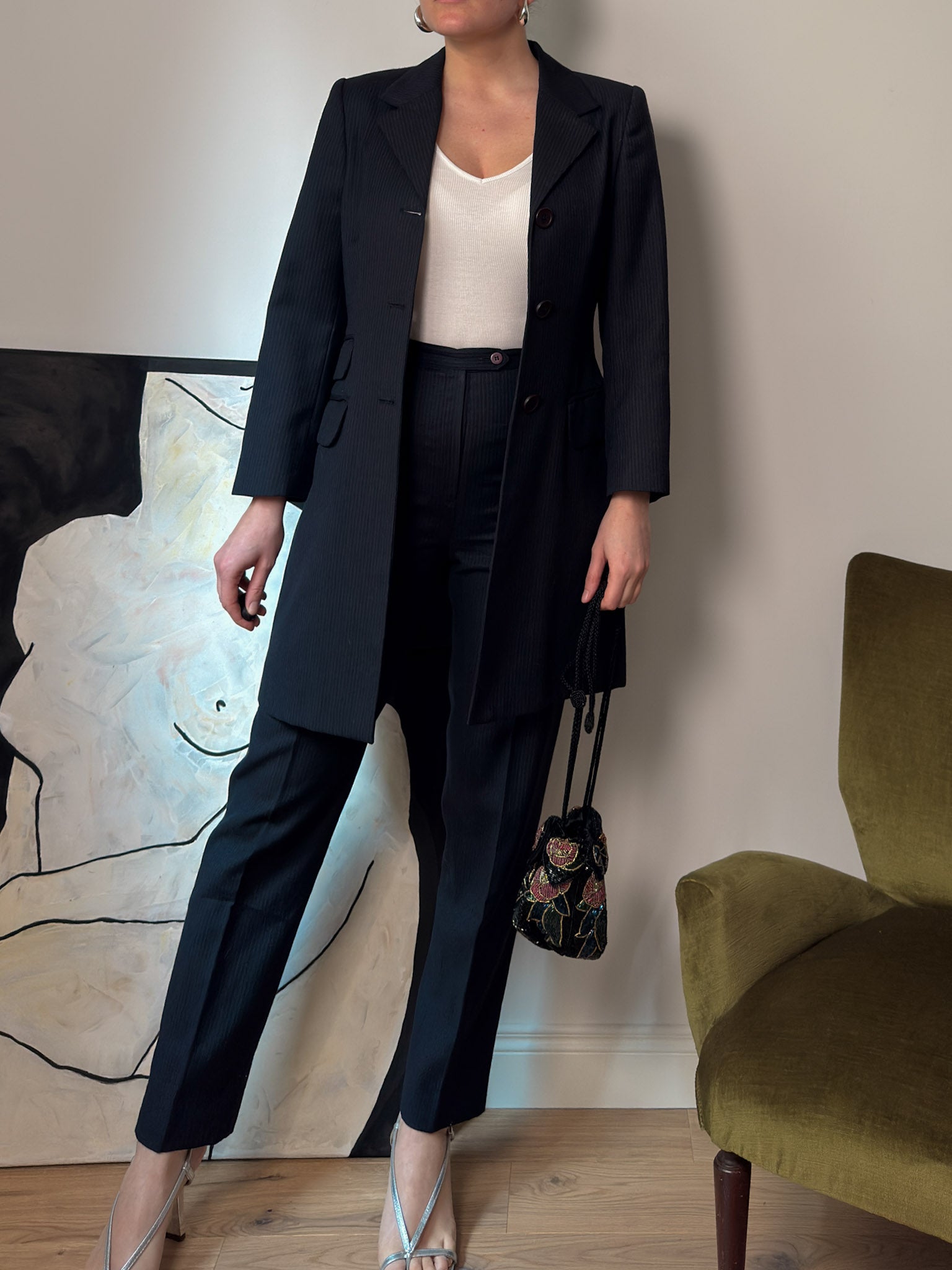 Pure virgin wool blue suit