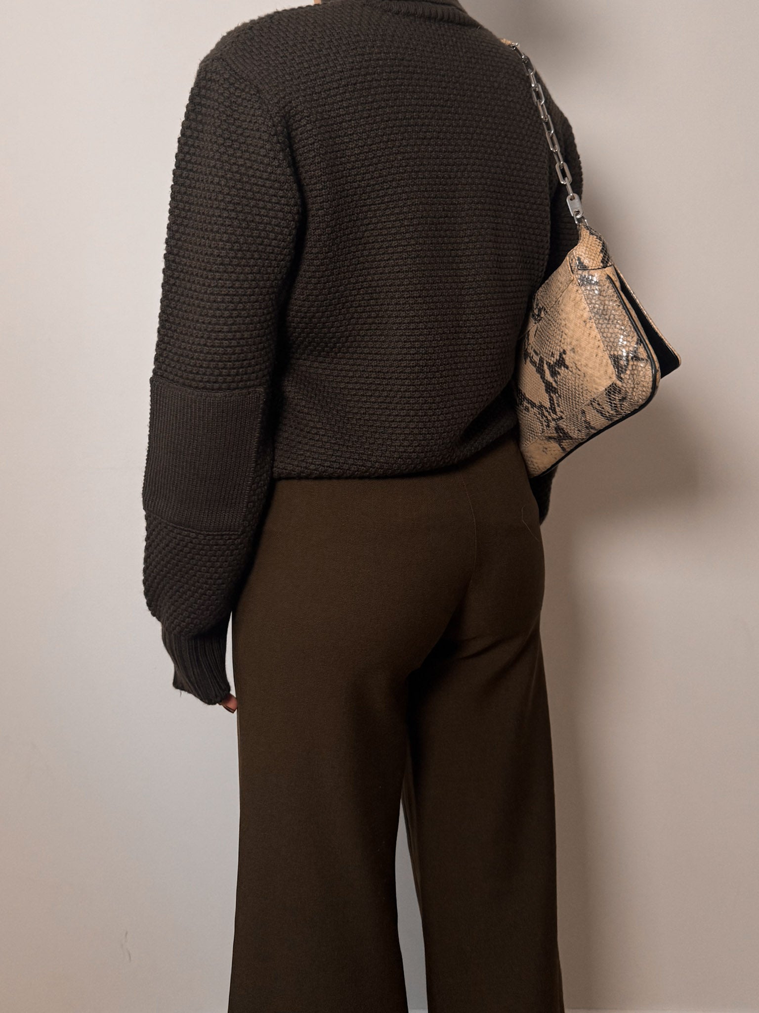 Pure wool brown pull