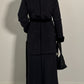 Made in Italy fake fur black long coat