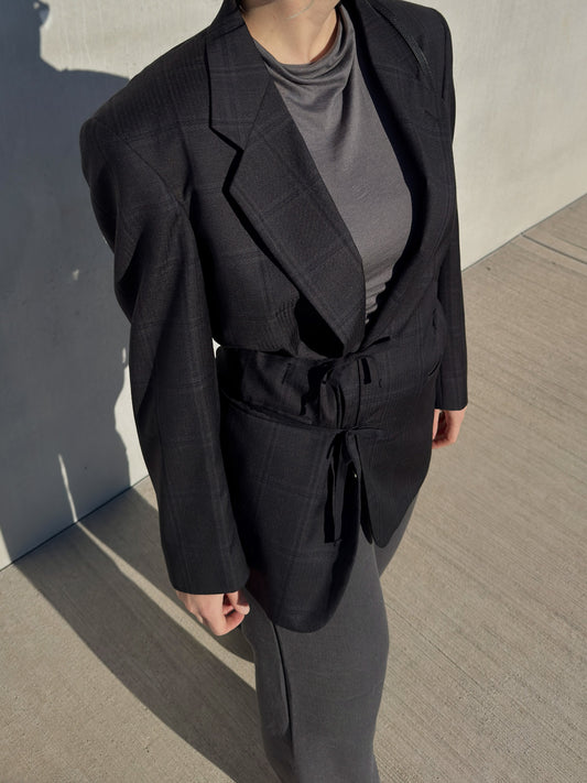 Brando check athracite wool (Marzotto)