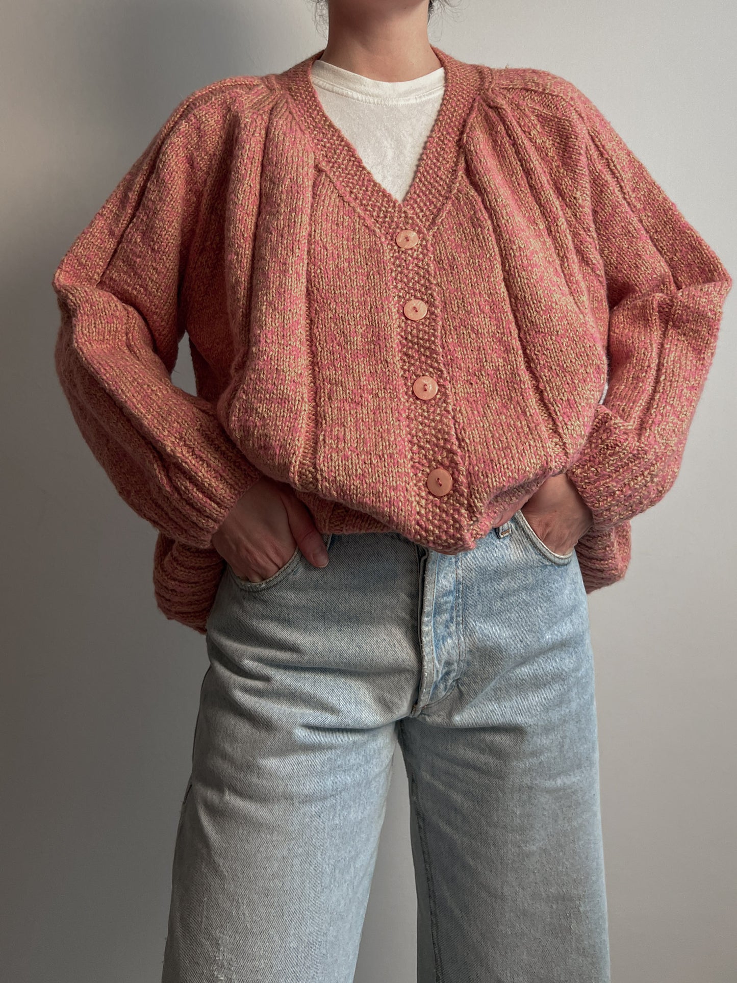 Pure wool embroidered cardigan