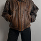 Genuine leather biker jacket