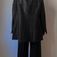 Shantung silk black blazer