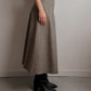 Pure virgin wool taupe long skirt