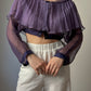 Seventy pure silk purple blouse