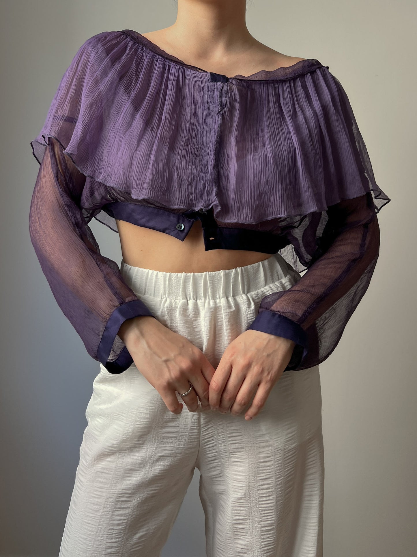 Seventy pure silk purple blouse