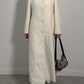 Cotton and virgin wool ivory coat