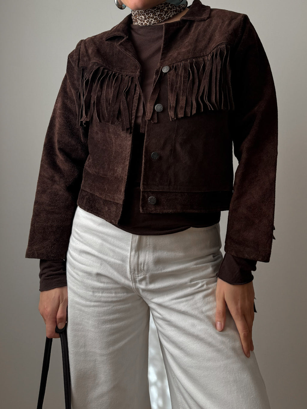 Real suede fringed jacket