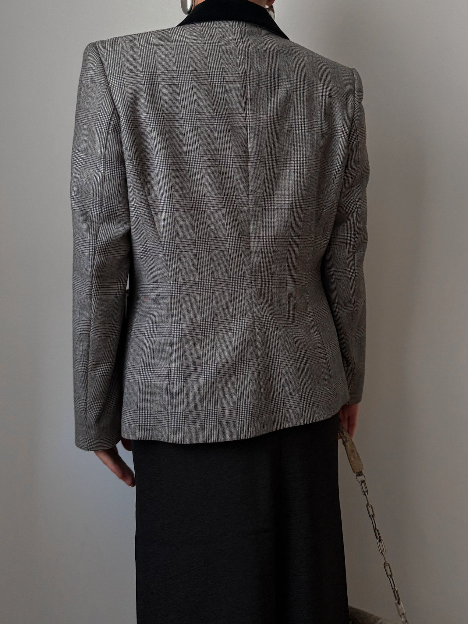 Pure wool check jacket