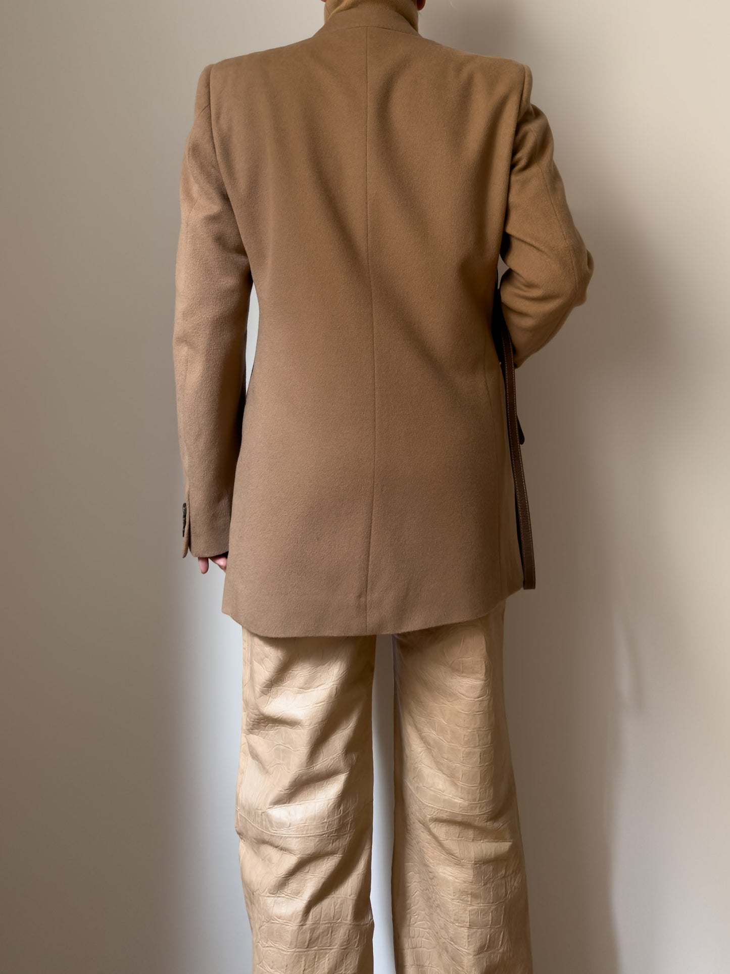 Pure virgin wool camel blazer