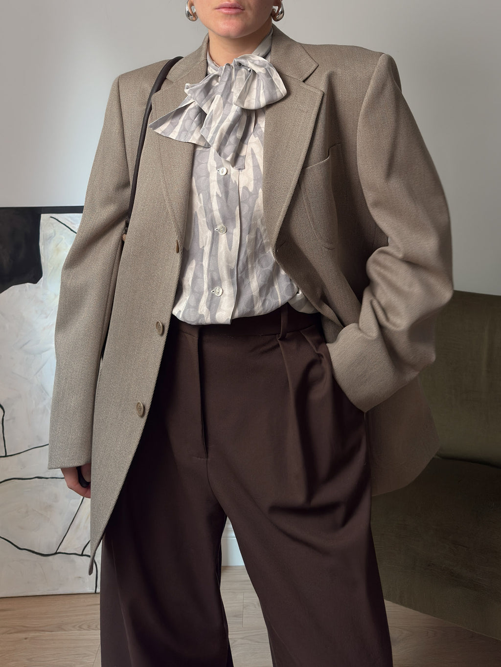 Pure wool sand blazer