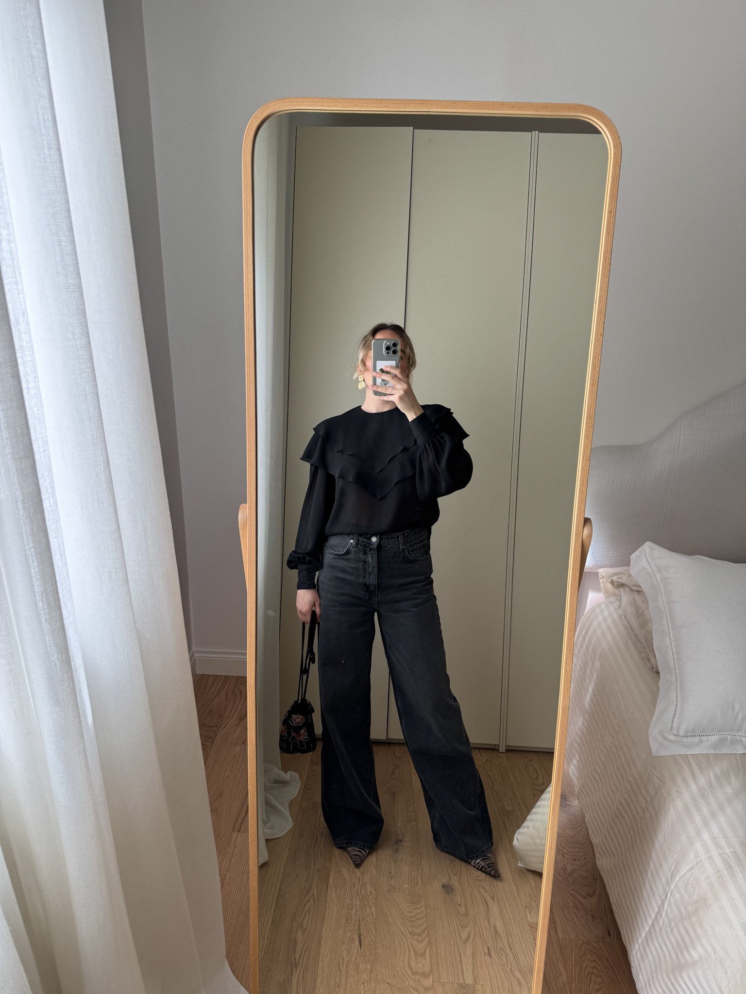 Made in France black blouse