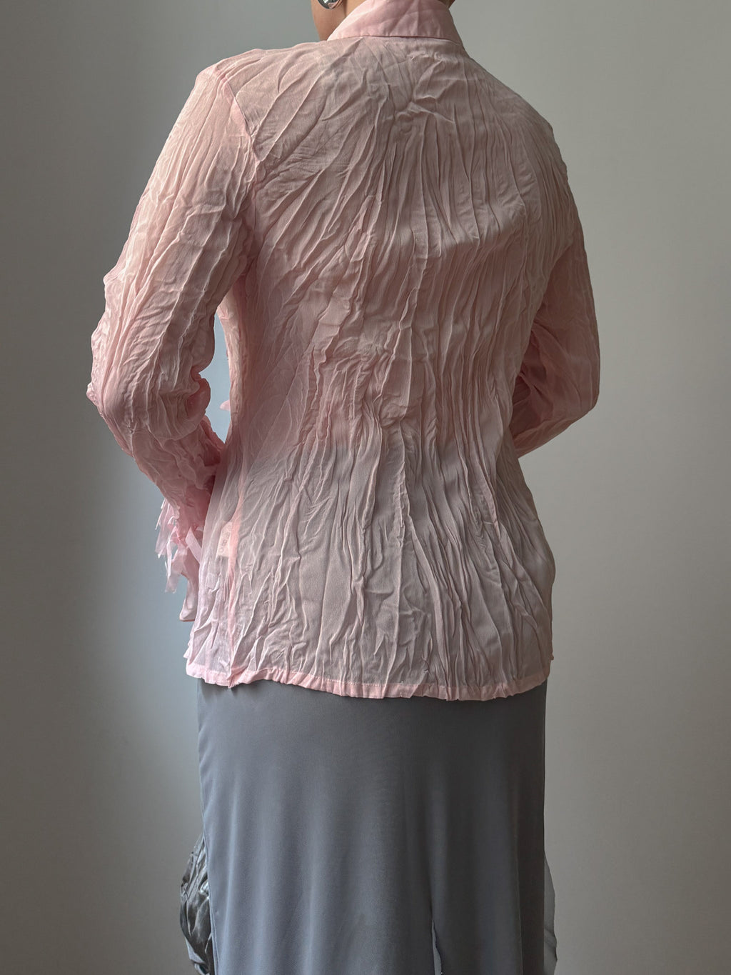 Viscose blend pink shirt