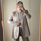 Cotton and viscose sand blazer