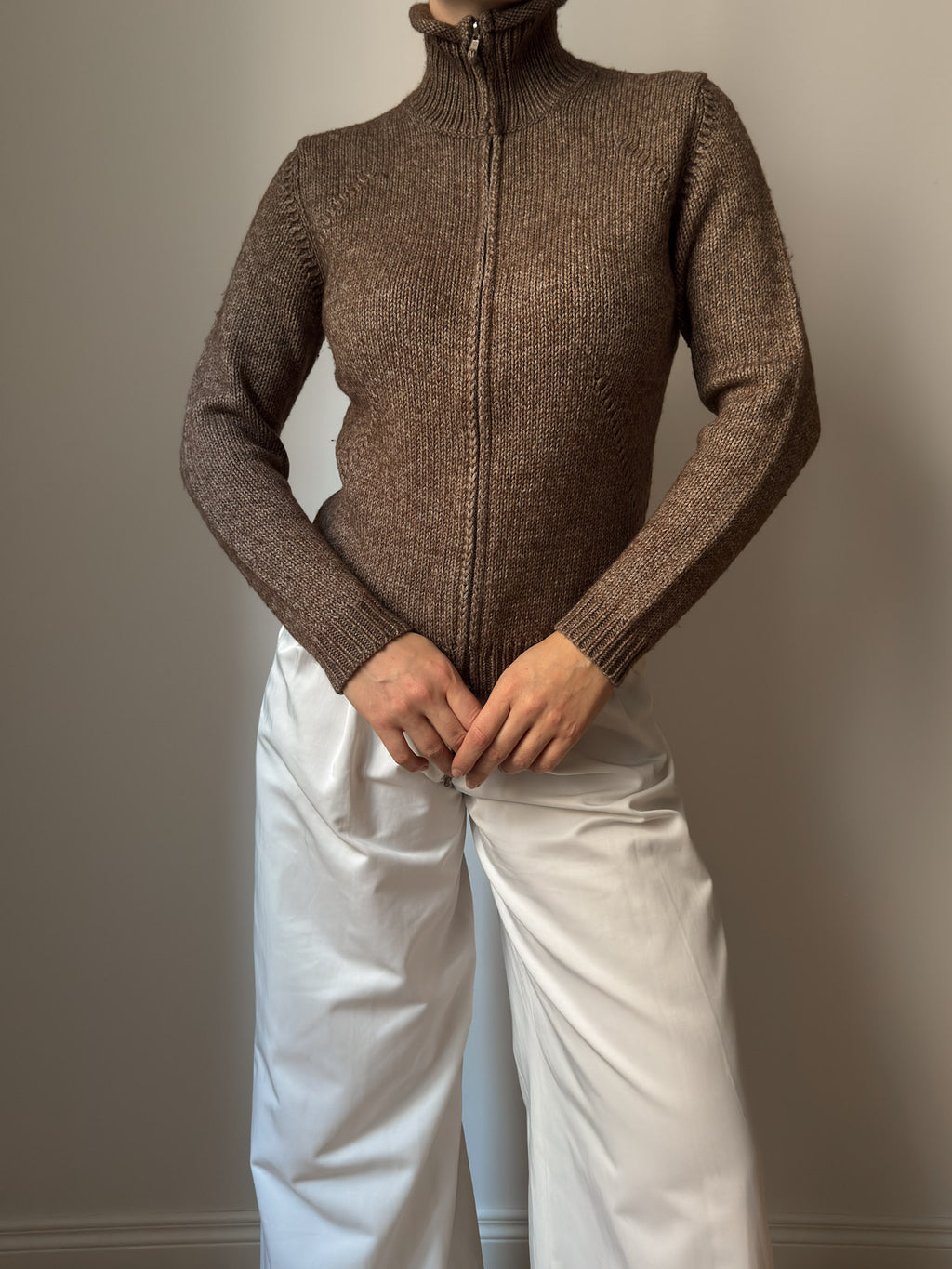 Wool brown cardigan