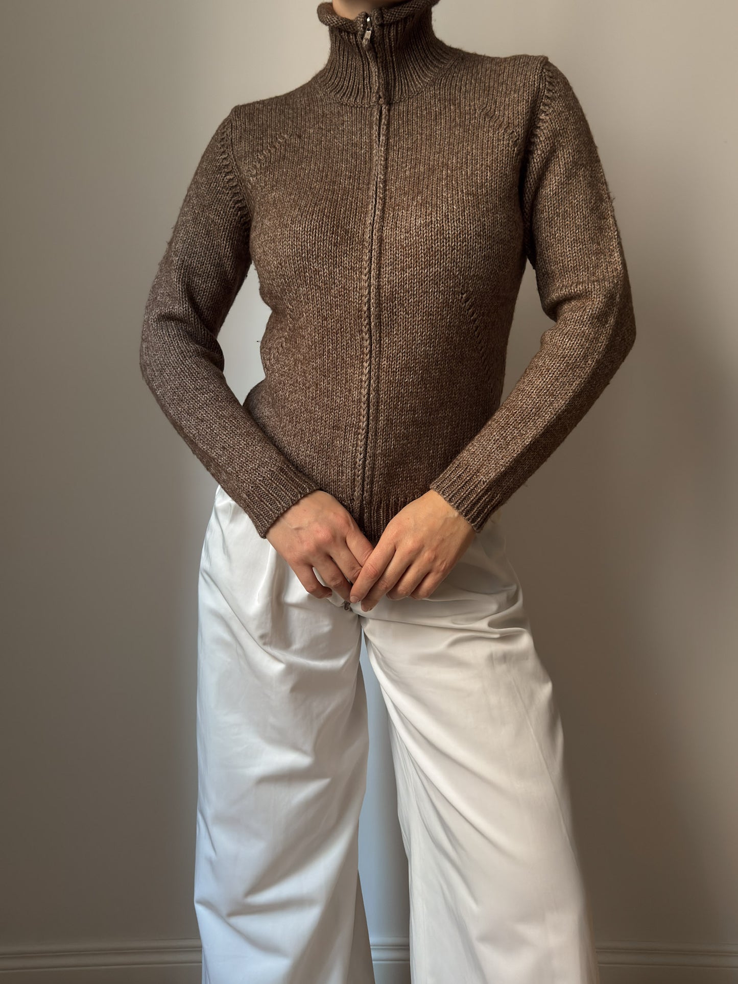 Wool brown cardigan