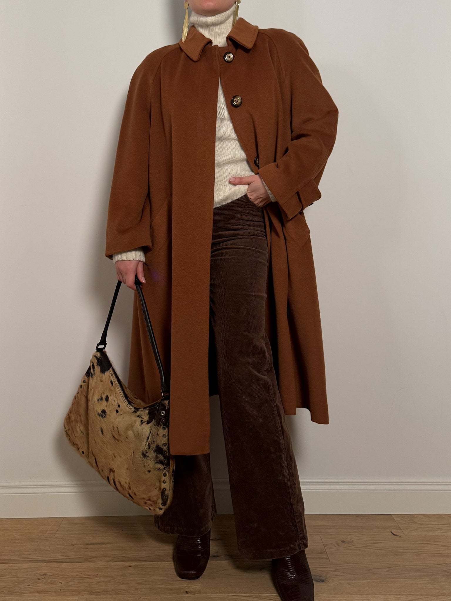 Pure wool rust coat